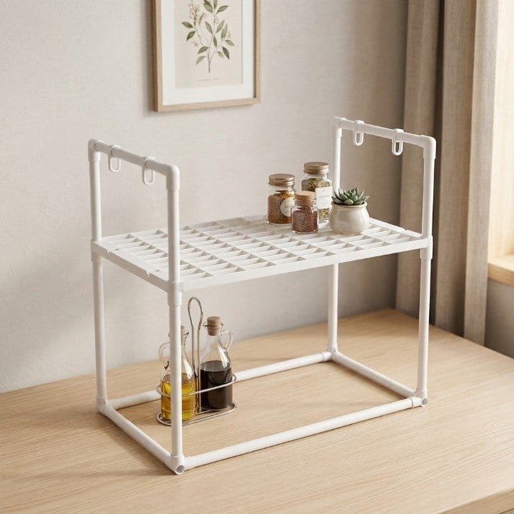 Microwave Oven Storage Rack 2-Tier Kitchen Organizer |, photo 4