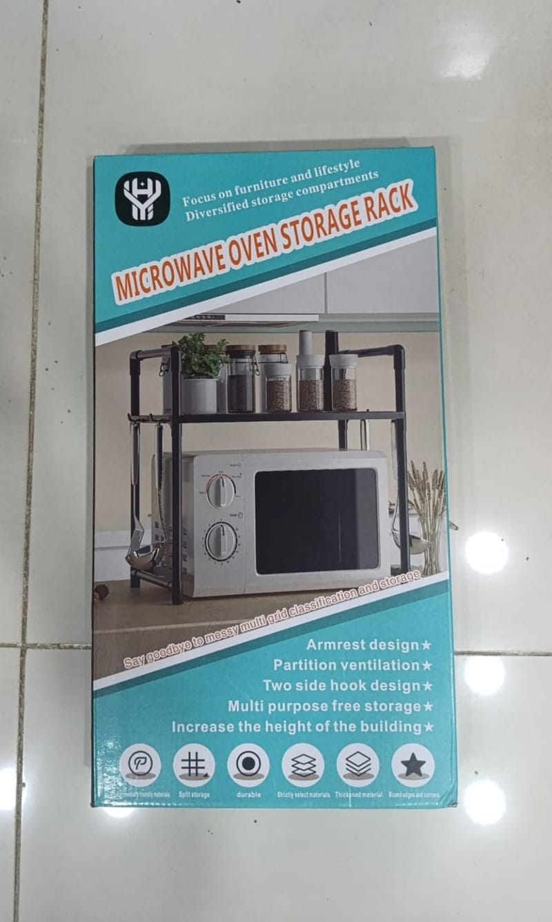 Microwave Oven Storage Rack 2-Tier Kitchen Organizer |, photo 3