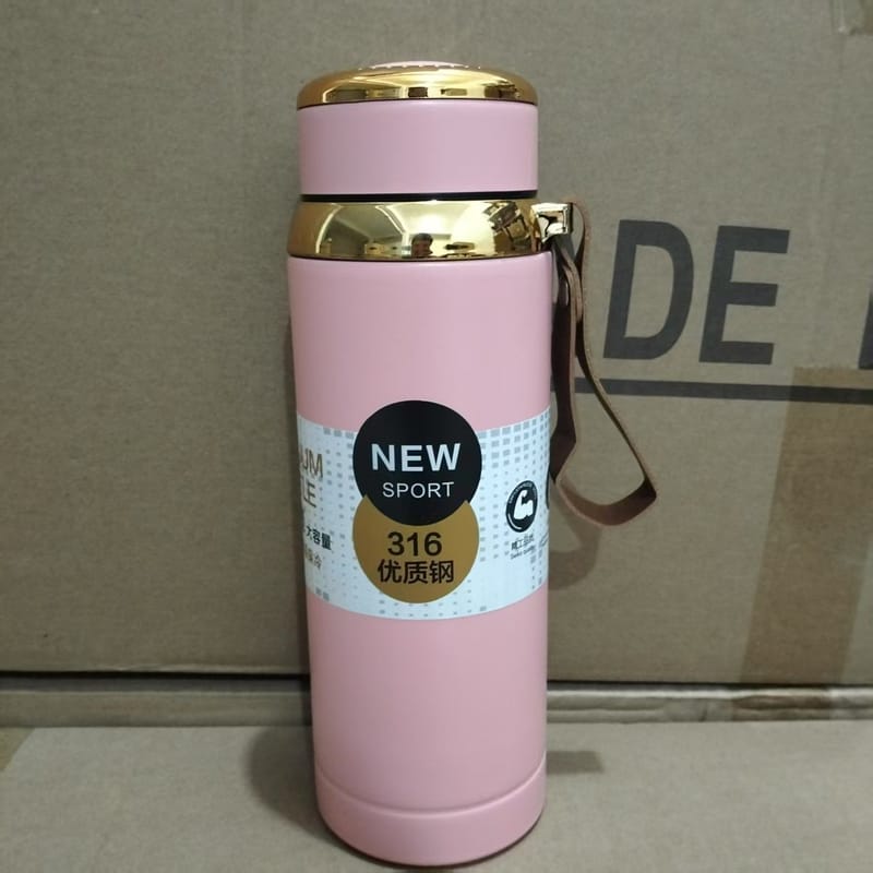 Matte Stainless Steel Bottle Leak Proof Durable Hot Cold Water Bottle For Office Gym Travel, photo 3