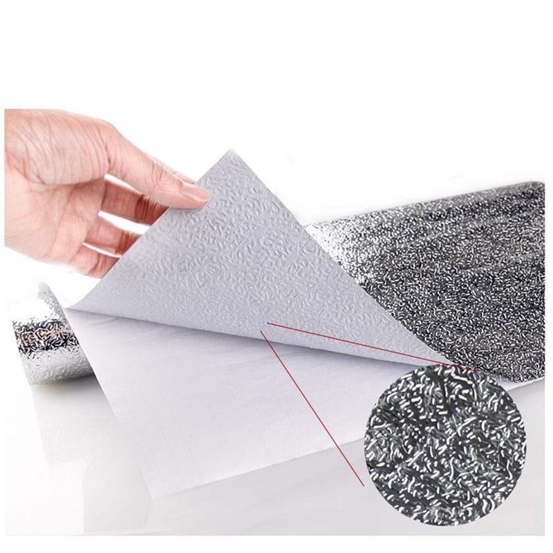 Self-Adhesive Kitchen Oil-Proof Sticker Roll | Waterproof Aluminium Foil Sheet | DIY Wallpaper 45×150cm, photo 2