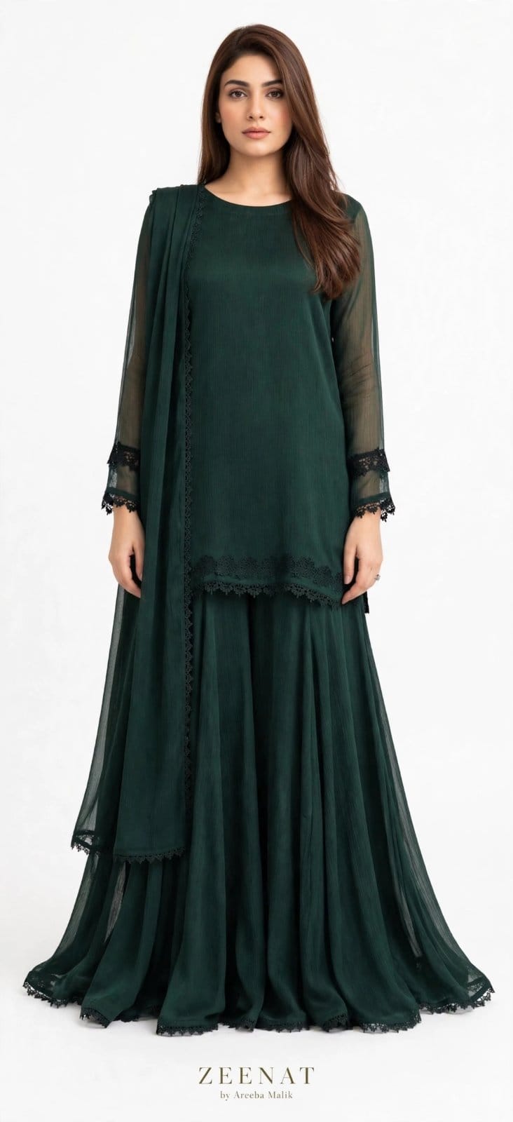 DREAMY BOTTLE GREEN DRESS