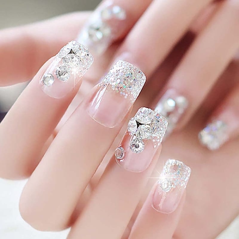 12 Pcs Stylish Beaded Nails Set For Fashionable Look (Random Design), photo 3