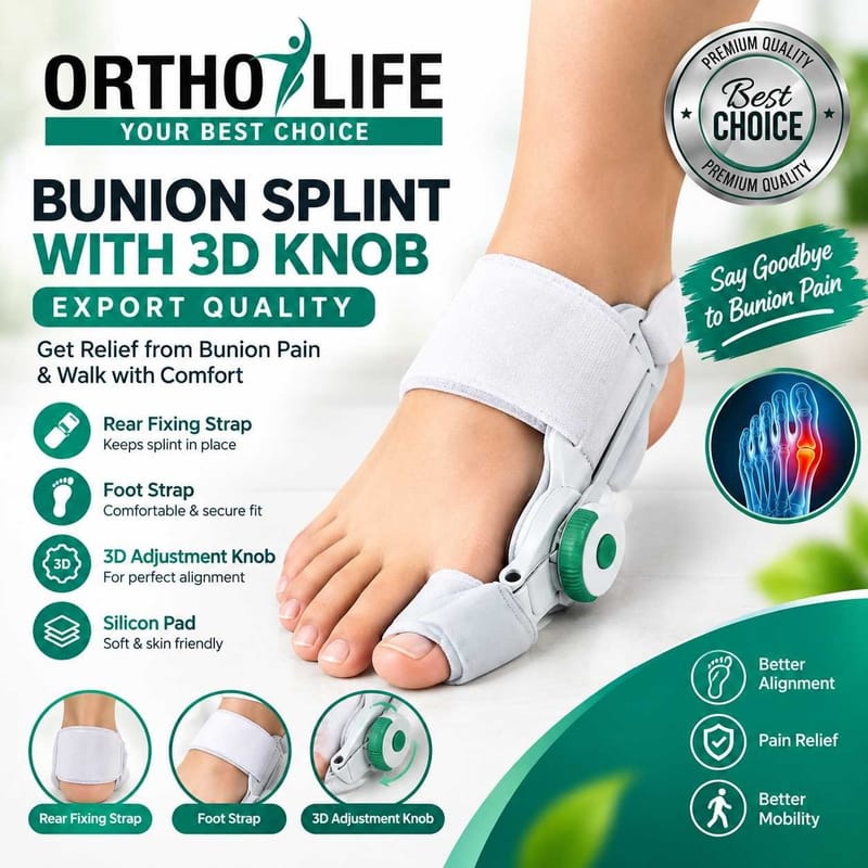 Bunion Splint with 3D Adjustment Knob – Foot Support & Corrector