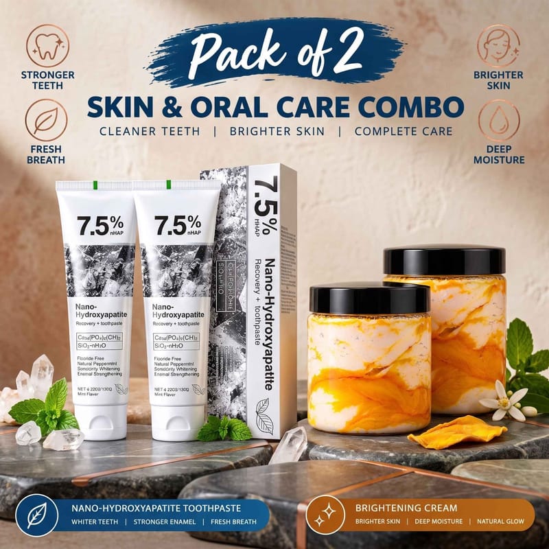 Pack of 2 Nano-Hydroxyapatite Toothpaste + Zafrani Cream Combo, photo 2