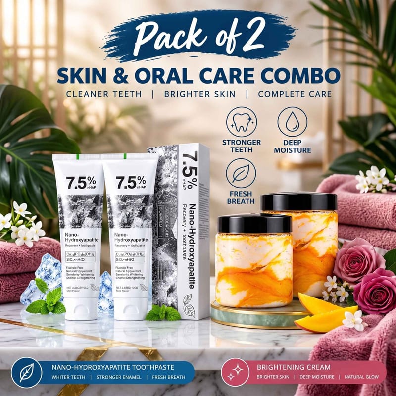 Pack of 2 Nano-Hydroxyapatite Toothpaste + Zafrani Cream Combo, photo 3