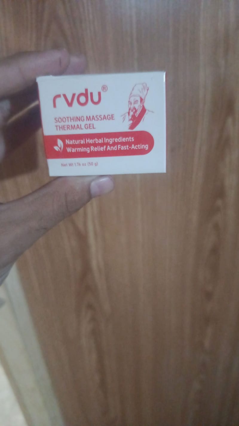 rvdu Soothing Massage Thermal Gel (50g). This fast-acting herbal gel provides relief for muscle aches and body pain.