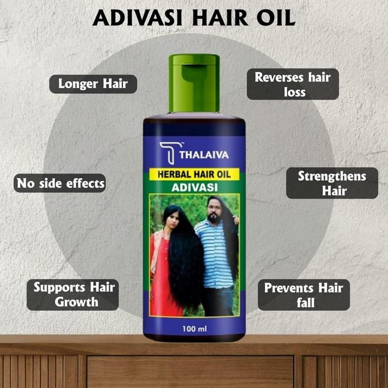 Vishwambhari Adivasi Herbal Hair Oil & Shampoo Combo Deal (100ml + 200ml), photo 2