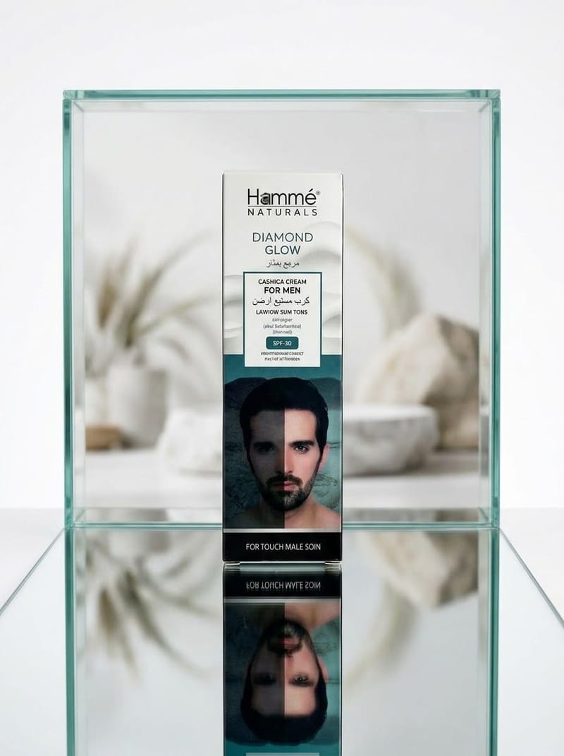 Hamme Naturals Diamond Glow Cream For Men SPF 30 Brightening Daily Facial Care - 50g, photo 2
