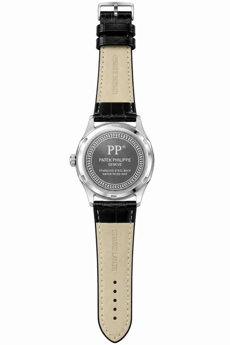 Patek Philippe Inspired Leather Strap Watch - Timepiece Accessory Designed For Wrist Timekeeping And Daily Fashion, photo 2