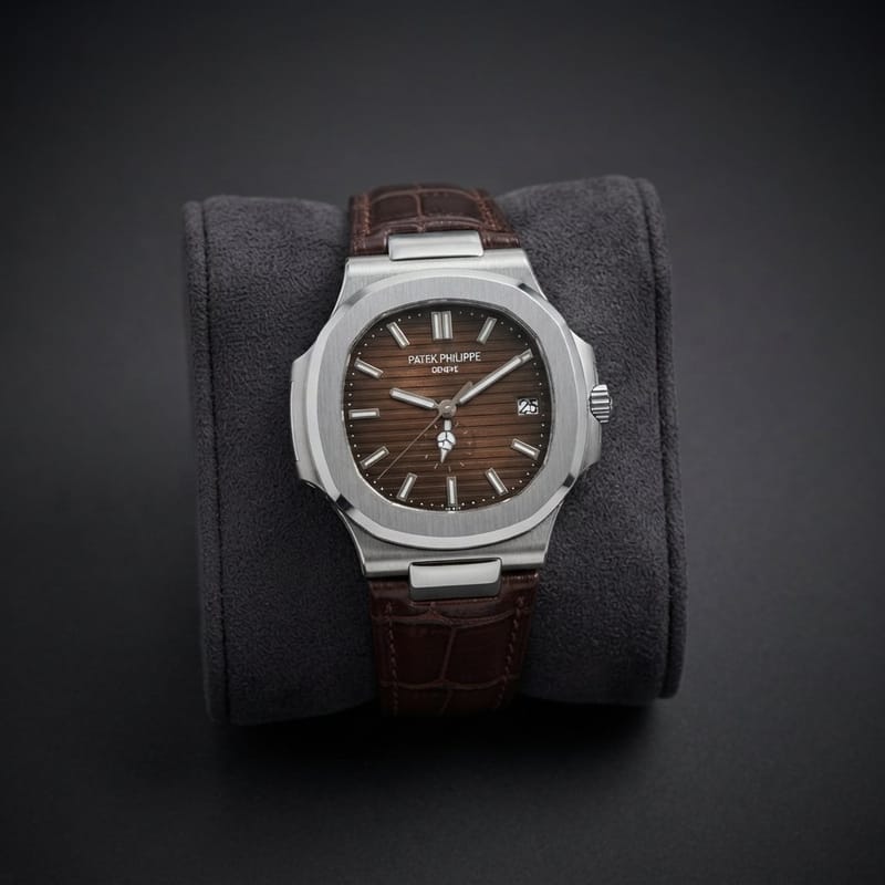 Patek Philippe Inspired Leather Strap Watch - Timepiece Accessory Designed For Wrist Timekeeping And Daily Fashion, photo 3