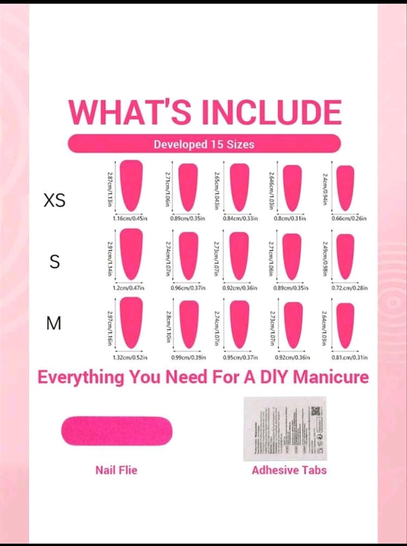 Medium Almond Nails Pink with Polka Dot, photo 6