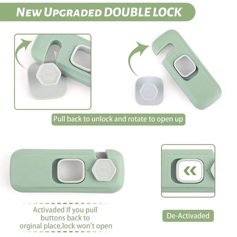 Child Proof Refrigerator Lock Safety Latch For Fridge And Cabinets - 1 Pc (Random Color)