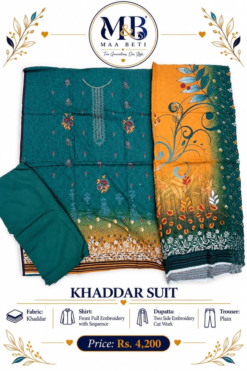 Unstitched karandi suit, photo 8