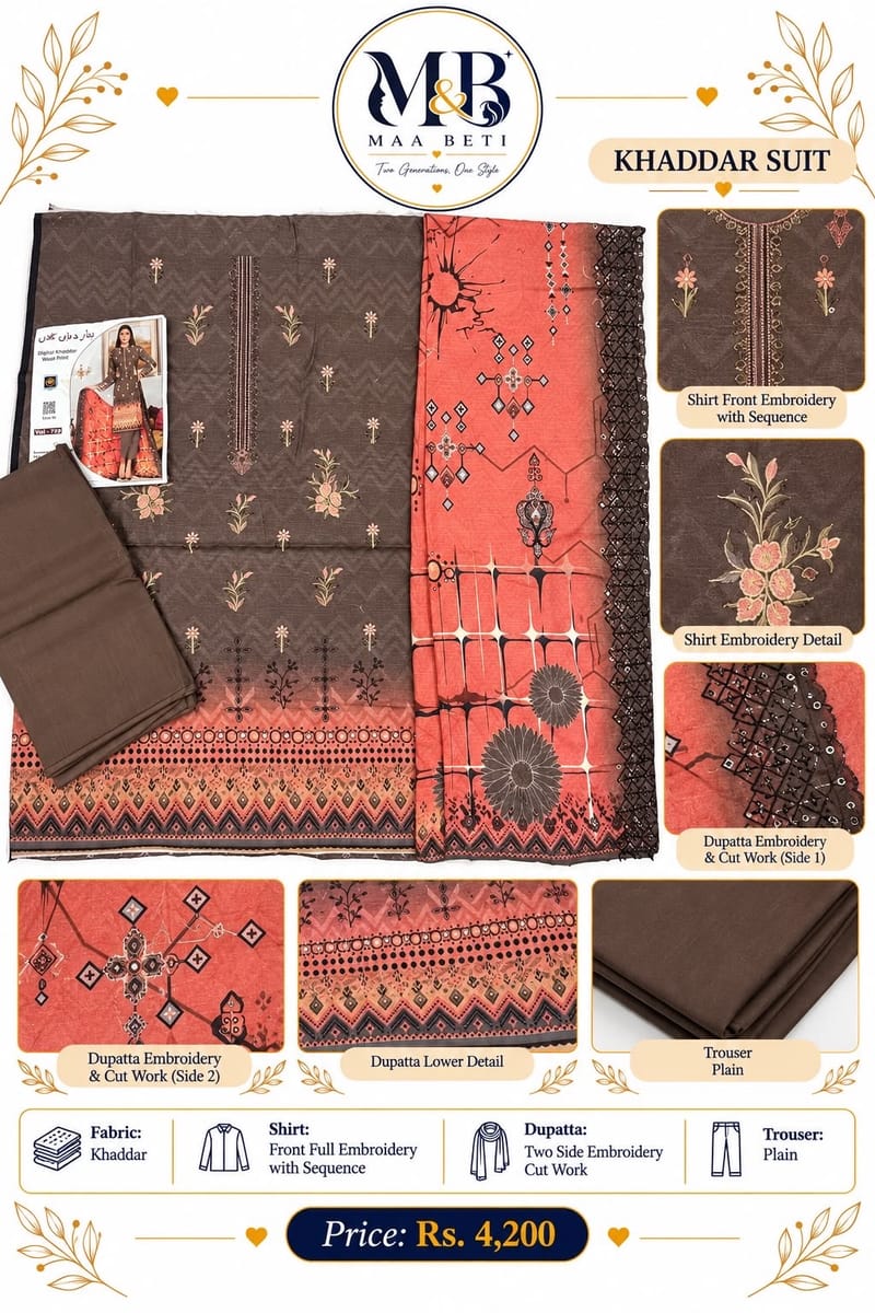 Embroidered Khaddar