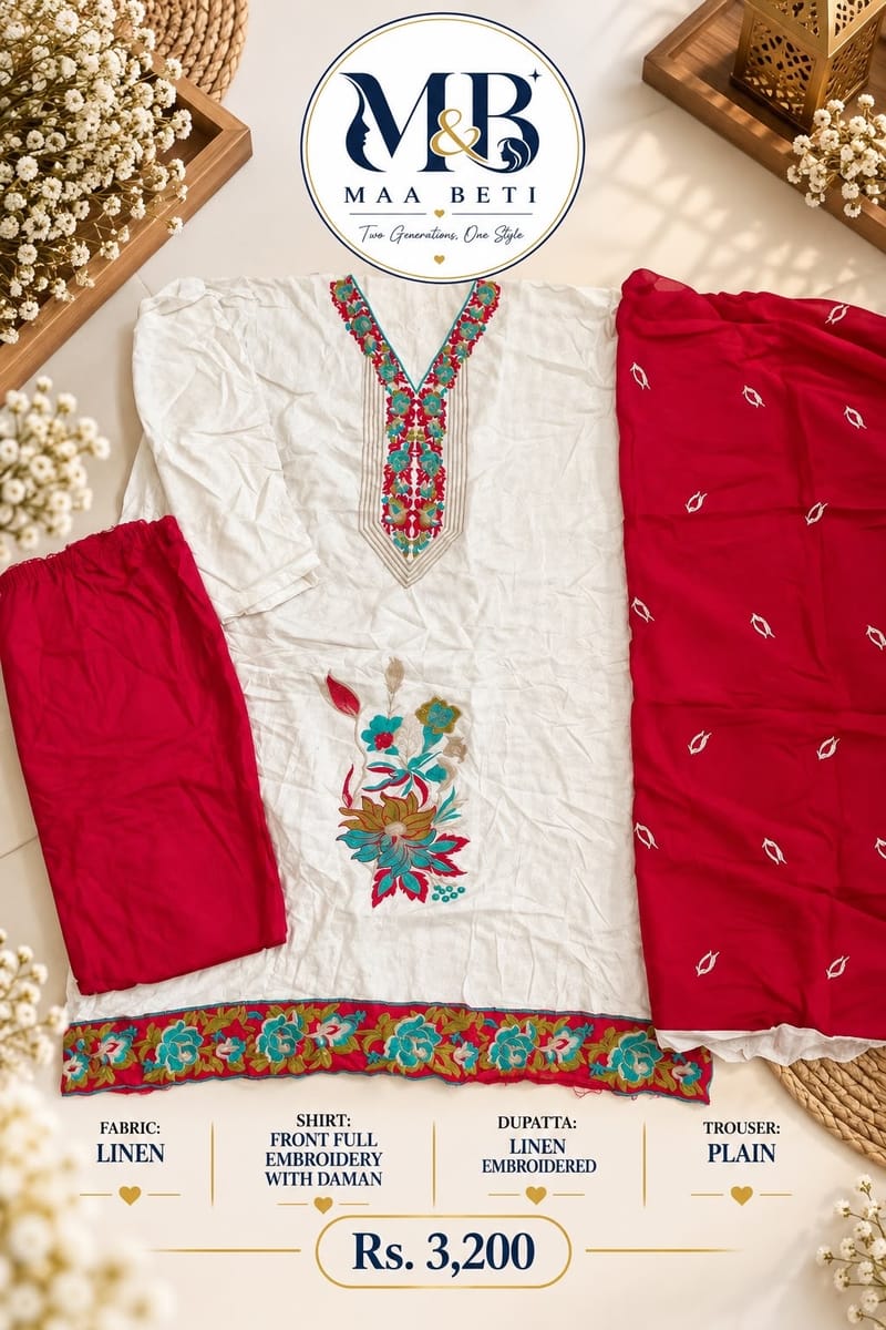 Embroidered linen