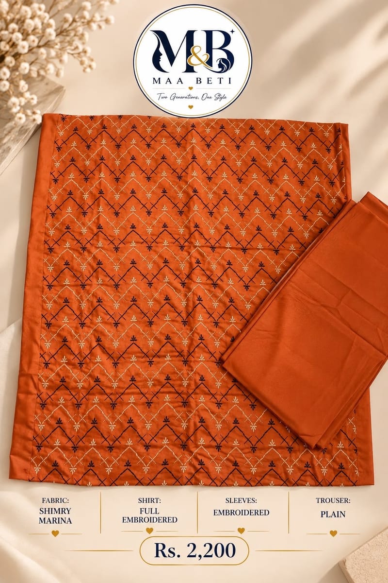 Embroidered Shimmery 2pc