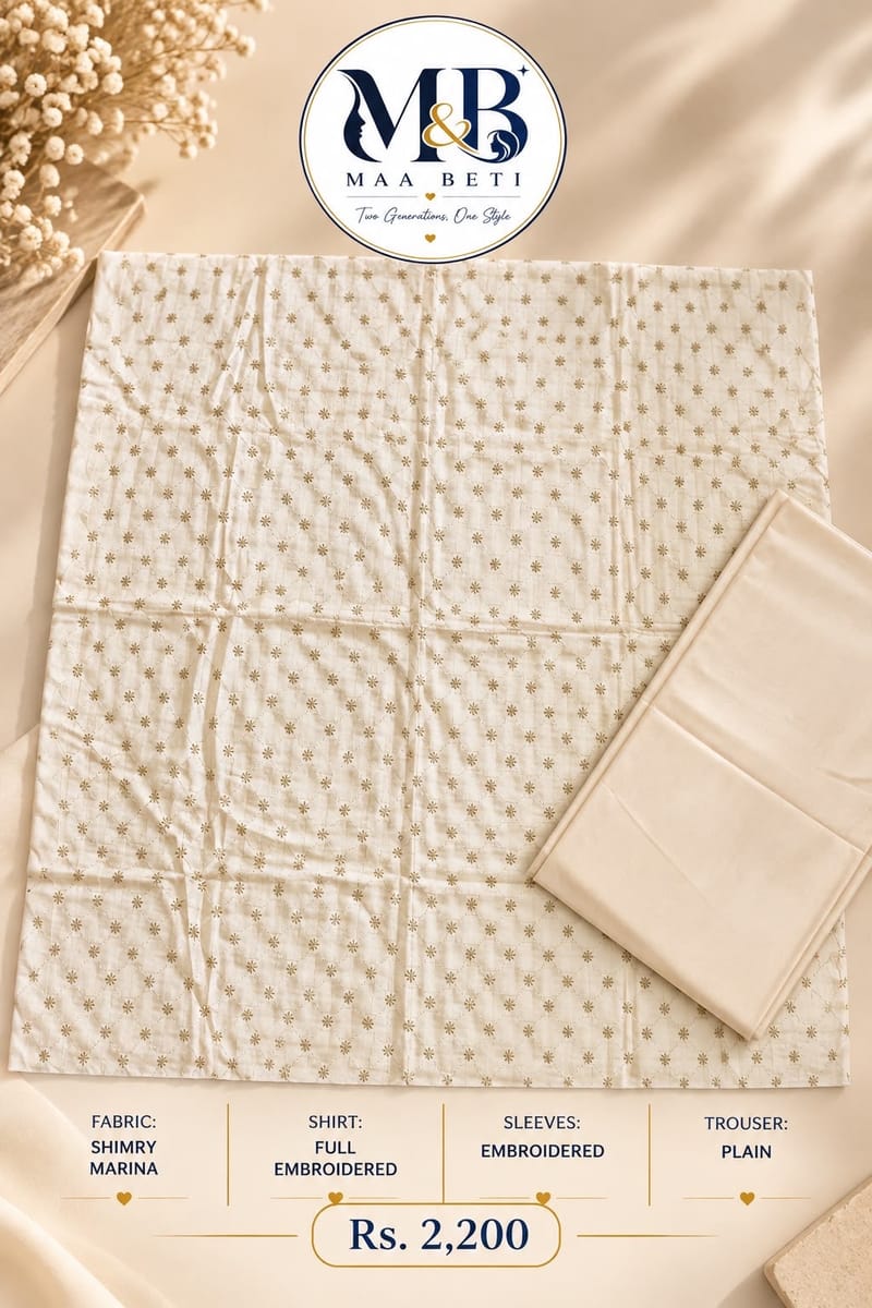 Embroidered Shimmery Marina 2pc