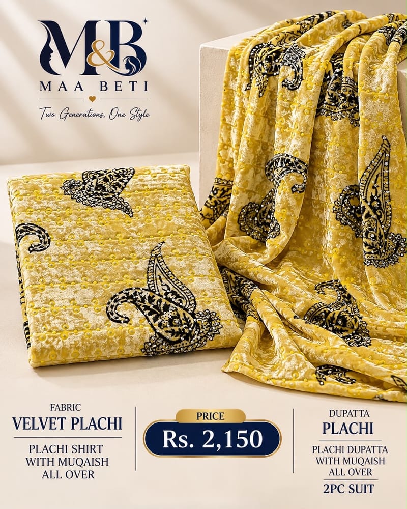 Yellow Velvet plachi Suit