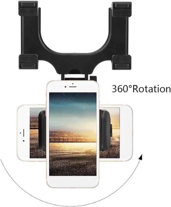 360° for Rearview Mirror – Premium Quality, Long Neck Support, 360° Rotation for Optimal Viewing, photo 2