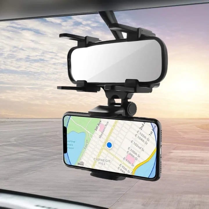 360° for Rearview Mirror – Premium Quality, Long Neck Support, 360° Rotation for Optimal Viewing