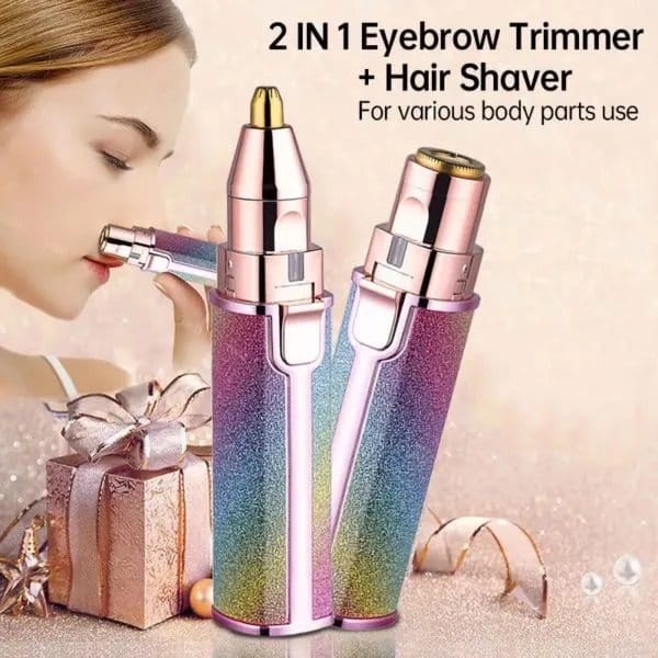 2-in-1 Rechargeable Eyebrow Trimmer & Facial Hair Remover for Women, photo 11