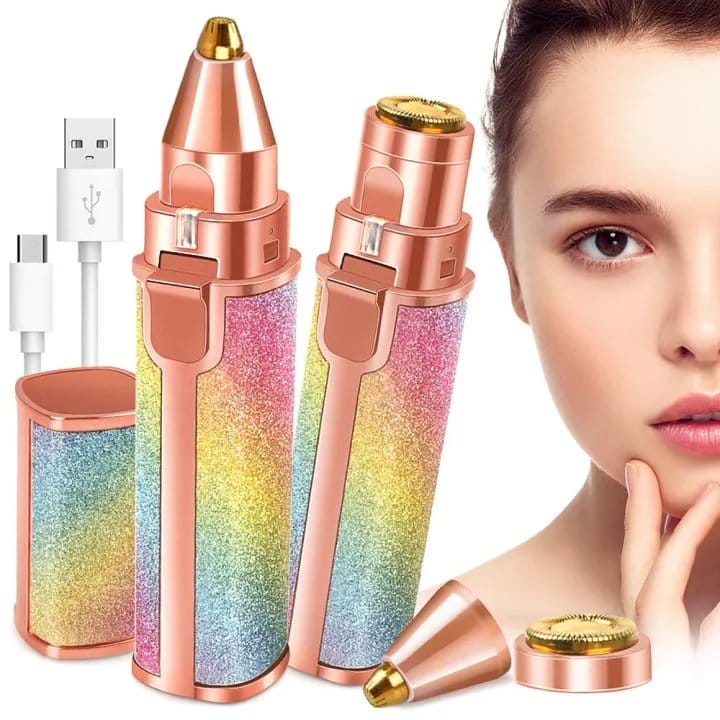 2-in-1 Rechargeable Eyebrow Trimmer & Facial Hair Remover for Women, photo 8