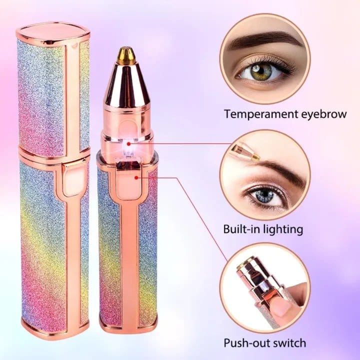 2-in-1 Rechargeable Eyebrow Trimmer & Facial Hair Remover for Women, photo 10