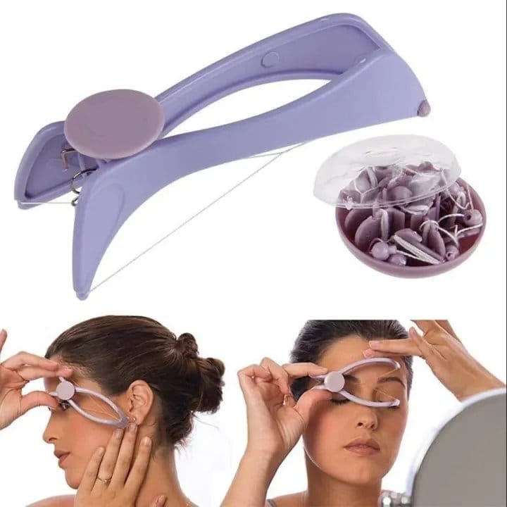 PinkPetals SilkTouch Manual Facial Threading Tool – Eyebrow & Facial Hair Remover