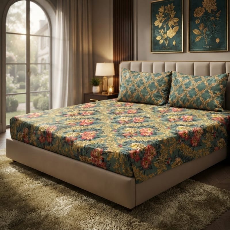 Gift Pack Cotton King Size 1 BedSheet And 2 Pillow Covers In Premium Box Packing, photo 2