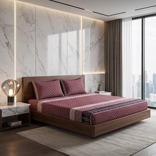 3D Crystal Cotton 3-piece Bedsheet Set AY0010047, photo 2