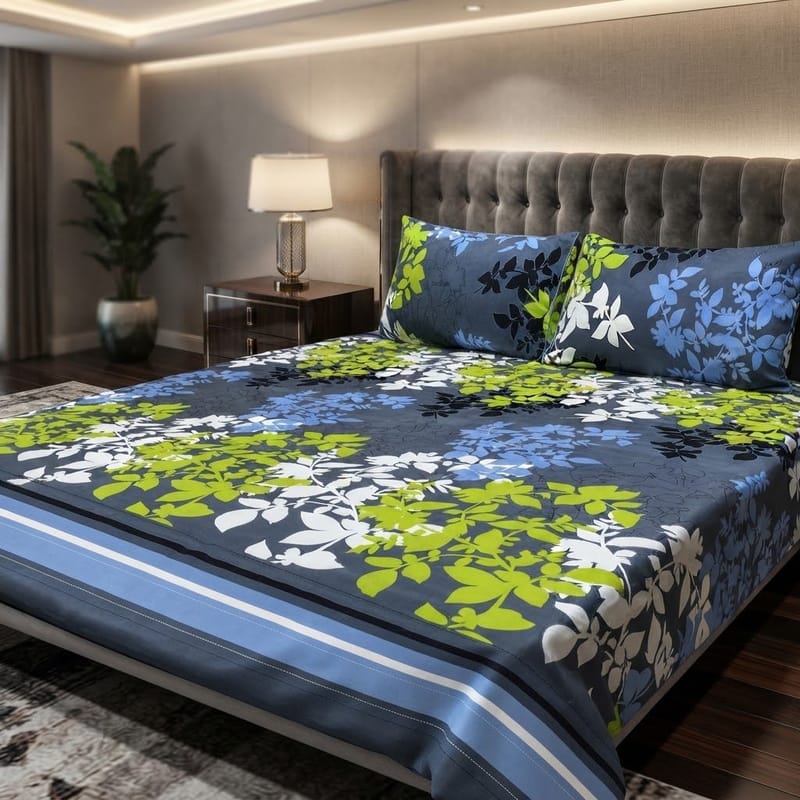 3D Crystal Cotton 3-piece Bedsheet Set, photo 2