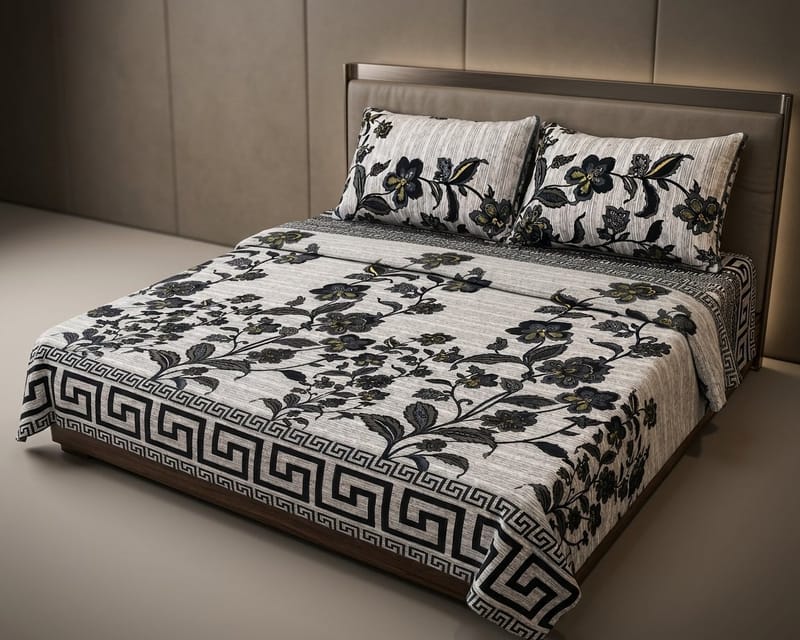 3D Crystal Cotton 3-piece Bedsheet Set AY0010039, photo 2