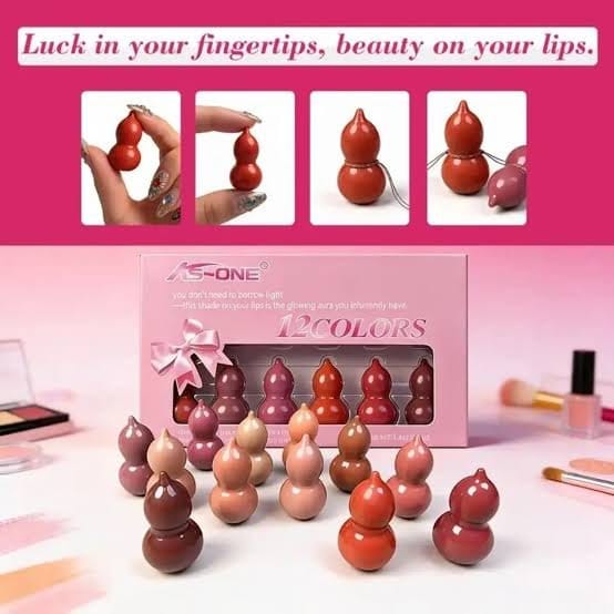 PremMini Lipstick Set – Lucky Gourd Shape, Cute Coium 7 Piece Printed Comforter Set King Size Cotton Mix Bedding Set, photo 2