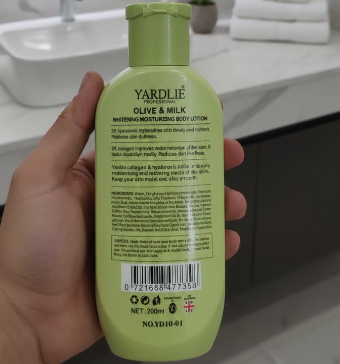 Yardlie Professional Olive Whitening Moisturizing Body Lotion Smooth Application For Skincare - 200ML, photo 3