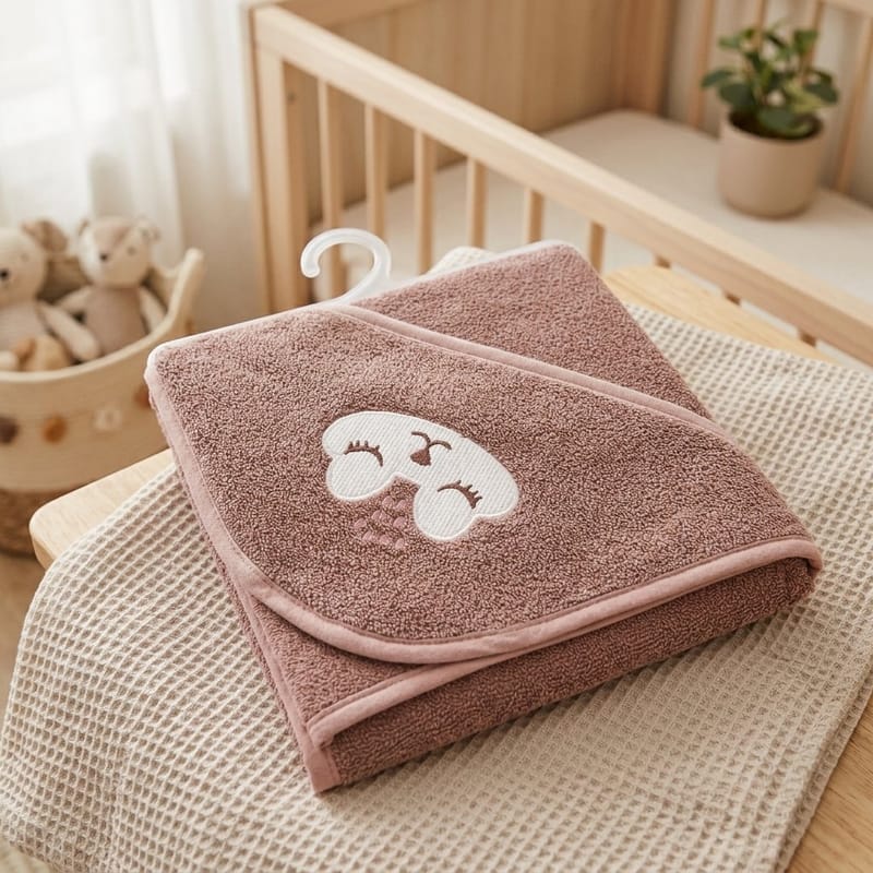 Premium Baby Hooded Towel – Soft & Comfortable Bath Towel for Newborns and Kids (Random Color), photo 2