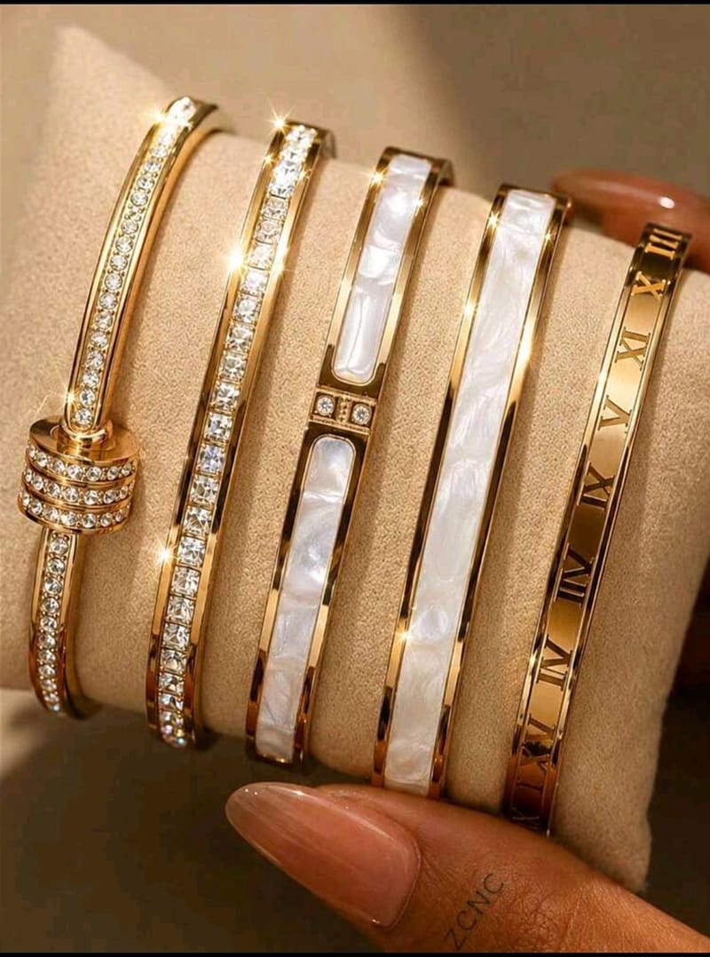 5pcs/Set Stainless Steel Bracelet
