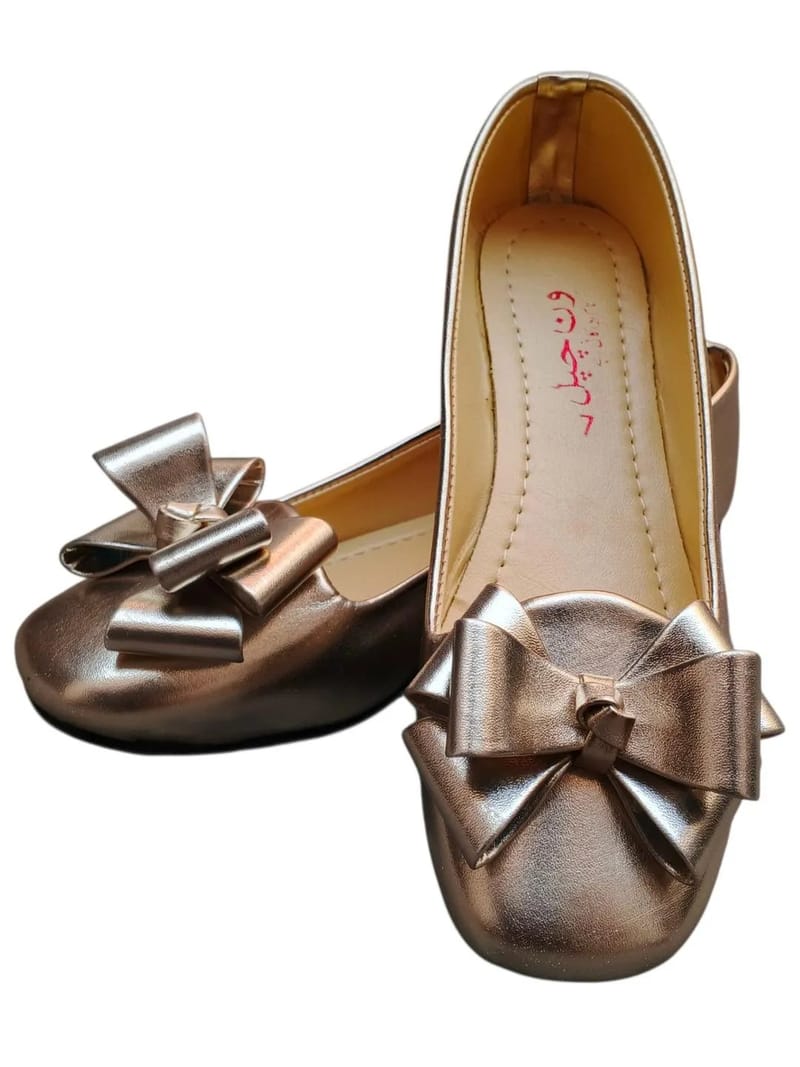 Golden bow flat shoes, photo 2