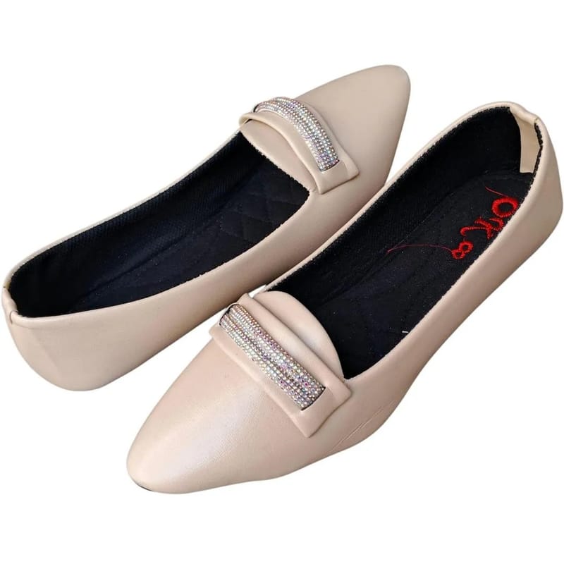 Leather formal pumps off white