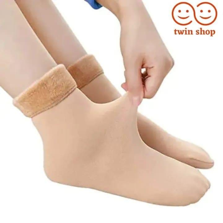 Whole thermal socks black & beige color, photo 2
