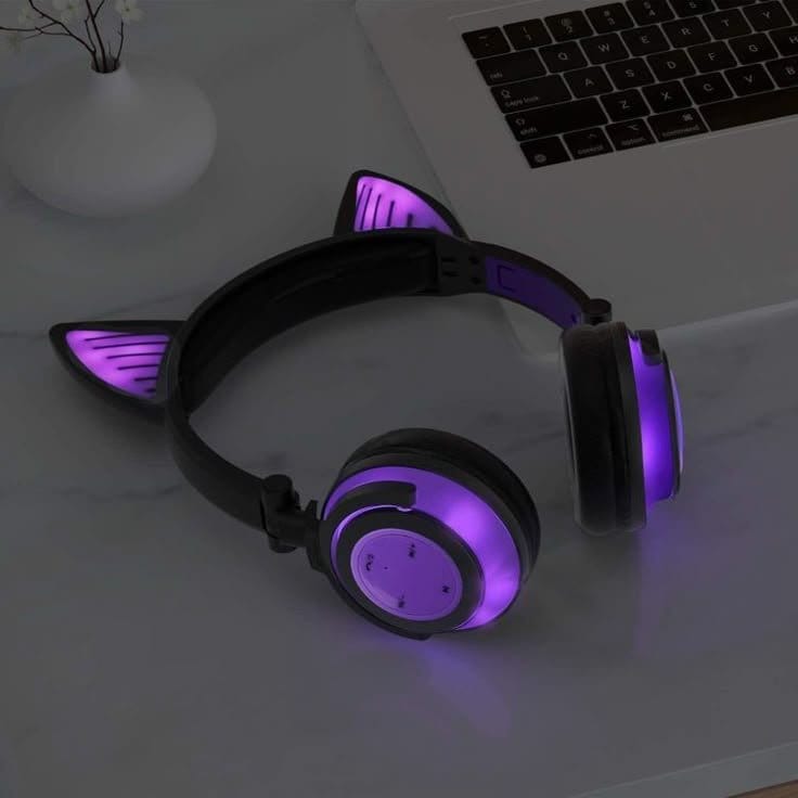 Pink Cat Ear LED Headphones, photo 2