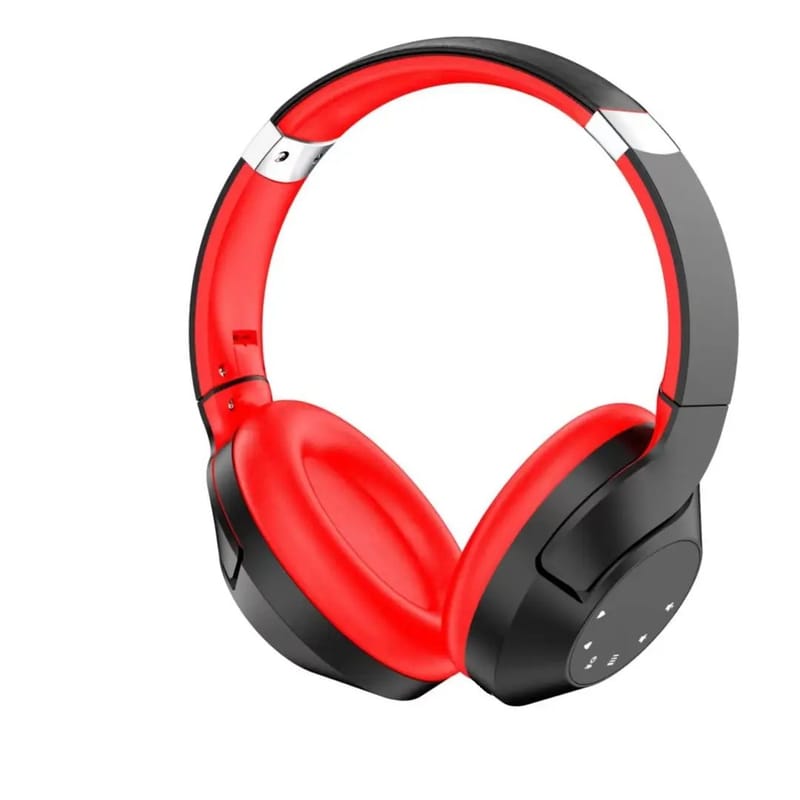 Black Bluetooth Headphones with Red Ring | Long Battery Life, photo 2