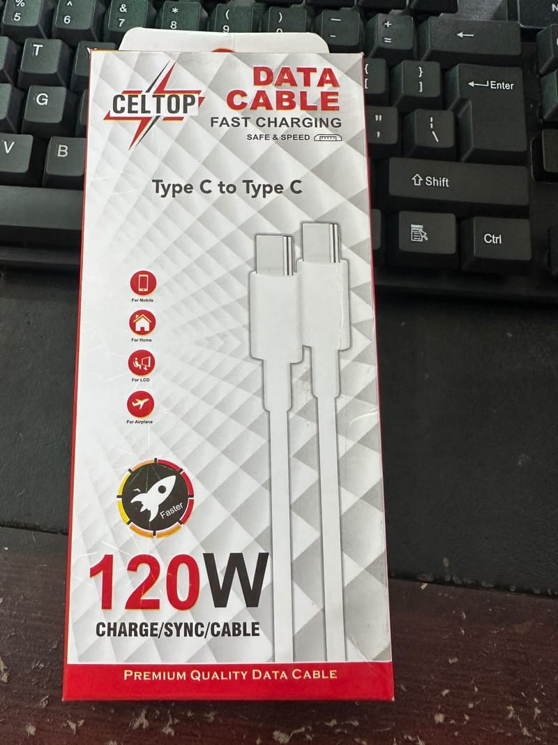 Celtop 120W Type-C Fast Charging & Data Cable, photo 2