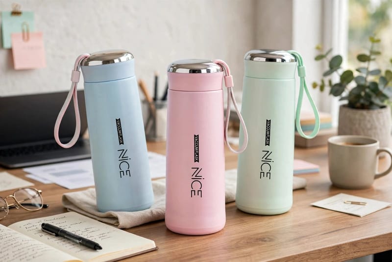 Nice Insulated Water Bottle 380ml - Pastel Colors Leak Proof Hot & Cold
