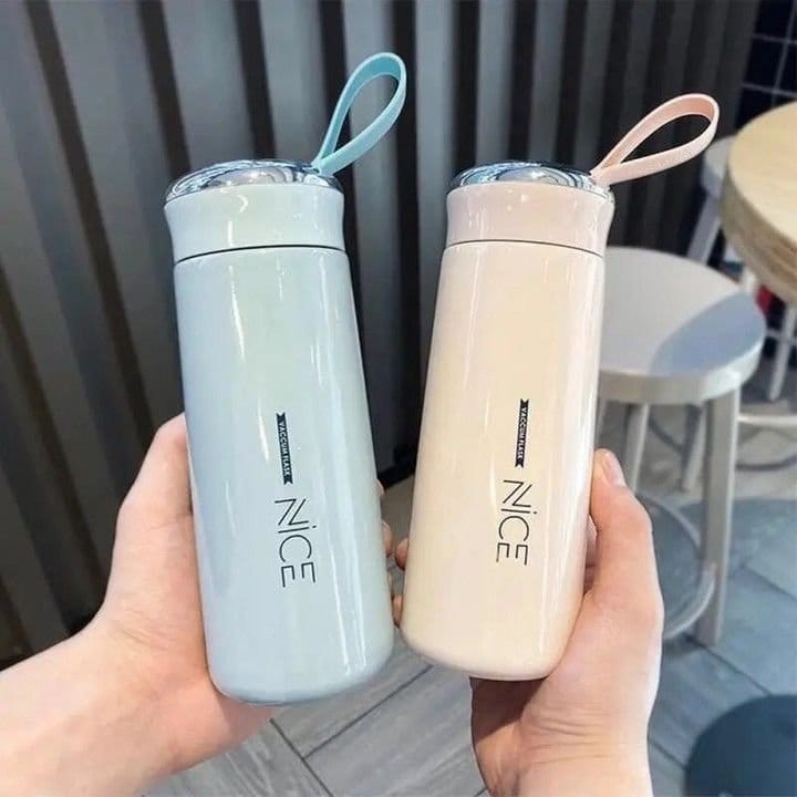 Nice Insulated Water Bottle 380ml - Pastel Colors Leak Proof Hot & Cold, photo 3