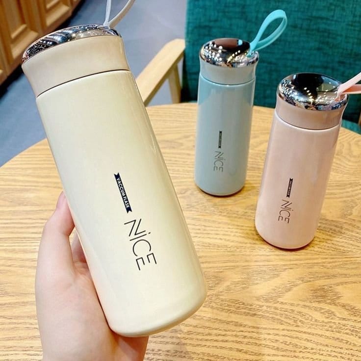 Nice Insulated Water Bottle 380ml - Pastel Colors Leak Proof Hot & Cold, photo 4