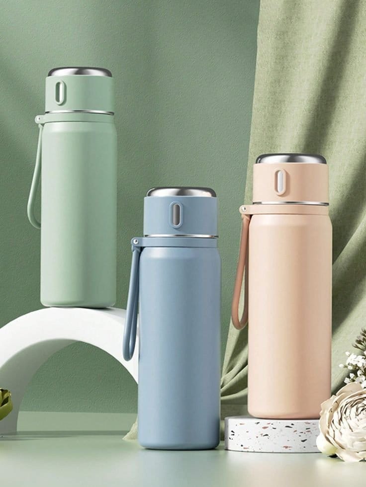 Nice Insulated Water Bottle 380ml - Pastel Colors Leak Proof Hot & Cold, photo 5