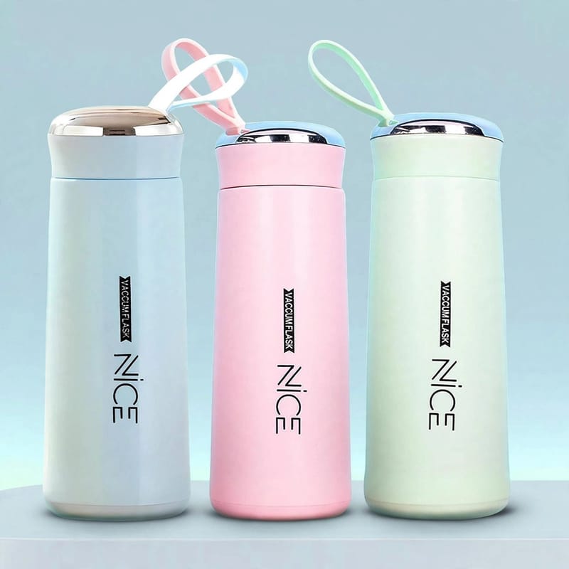 Nice Insulated Water Bottle 380ml - Pastel Colors Leak Proof Hot & Cold, photo 8