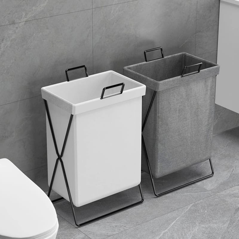 Grey Fabric Laundry Basket, photo 4