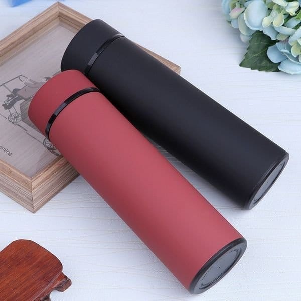 Digital Temperature Display Water Bottle 500ml Stainless Steel Smart Flask Black, photo 3