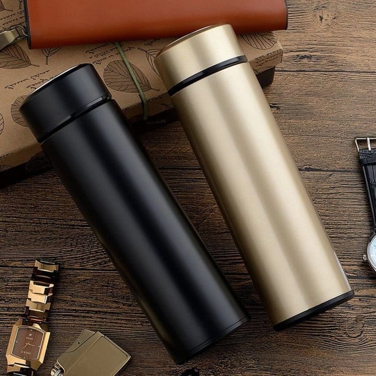 Digital Temperature Display Water Bottle 500ml Stainless Steel Smart Flask Black, photo 4